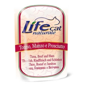 Life Cat Natural Tonno, Manzo e Prosciutto