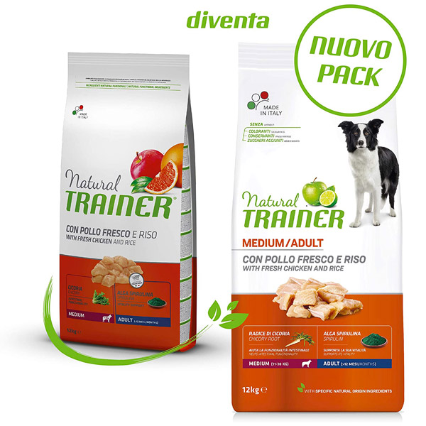 Natural Adult Medium con Pollo Fresco, Riso e Aloe Vera