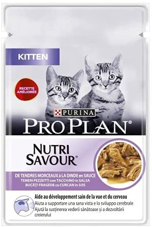 Pro Plan Nutri Savour Kitten Teneri Pezzetti con Tacchino in Salsa