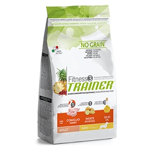 Fitness 3 No Grain Adult Mini con Coniglio, Patate e Olio