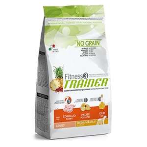 Fitness 3 No Grain Adult Medium & Maxi con Coniglio, Patate e Olio