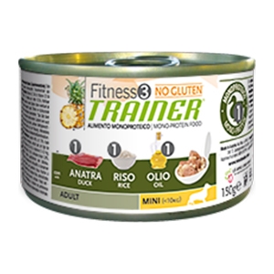 Fitness 3 No Gluten Adult Mini con Anatra, Riso e Olio