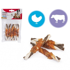 Twist Bicolore con Pollo e Pelle di Bovino - AB335