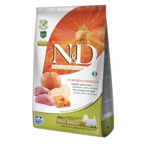Natural & Delicious Pumpkin Grain Free Adult Mini con Cinghiale, Zucca e Mela