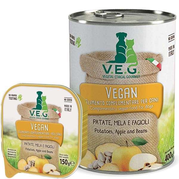 Vegan Dog con Patate, Mela e Fagioli