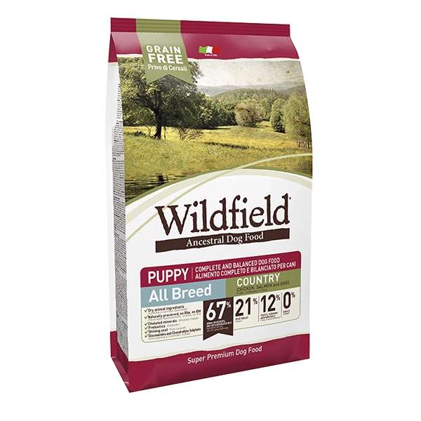 WildField Grain Free Country Puppy All Breed Pollo. Salmone e Uova
