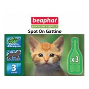 Beaphar Protezione Naturale Per Gattini - Spot On Con Olio Di Neem E Piretro, 3 Pipette - Foto 8