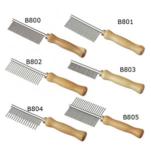 Pettini Manico in Legno 32 Denti - B801