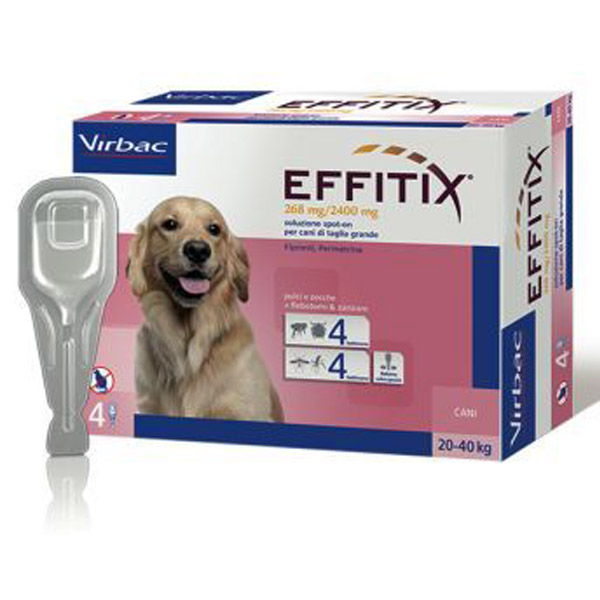 Effitix Soluzione Spot-On 4 Pipette - Cane Large (20 - 40Kg) - 4 pipette