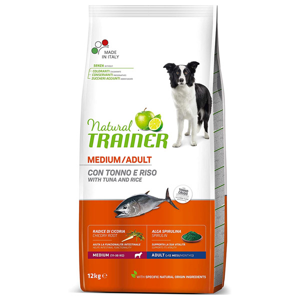 Natural Trainer Adult Medium con Tonno e Riso - Sacco da 12 kg