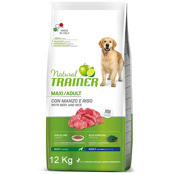 Natural Adult Maxi con Manzo, Riso e Ginseng - Sacco da 12 kg
