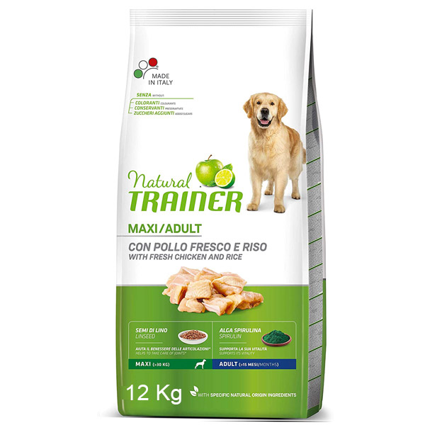 Natural Adult Maxi con Pollo Fresco e Riso - Sacco da 12 kg