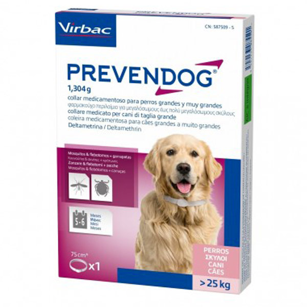 Prevendog - Collare alla Deltametrina - 1 collare LARGE per Cani > 25 Kg