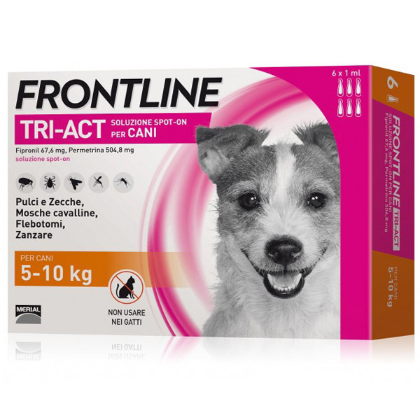 Frontline Tri-Act Spot-On 6 Pipette -  6 Pipette | Cane S (5 -10 Kg)