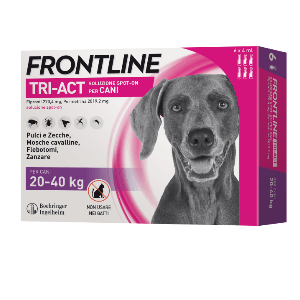 Frontline Tri-Act Spot-On 6 Pipette - 6 Pipette | Cane L (20 - 40 Kg)