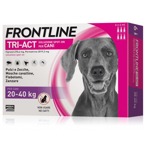 Frontline Tri-Act Spot-On 6 Pipette - 6 Pipette | Cane L (20 - 40 Kg)