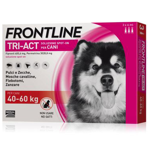 Frontline Tri-Act Spot-On 3 Pipette - 3 Pipette | Cane XL (40 - 60 Kg)