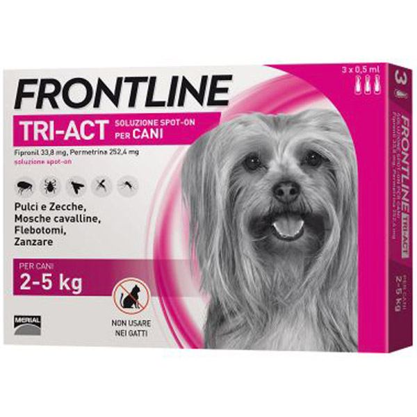Frontline Tri-Act Spot-On 3 Pipette - 3 Pipette | Cane XS (2 - 5 Kg)
