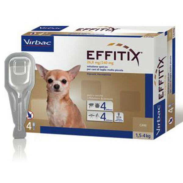 Effitix Soluzione Spot-On 4 Pipette - Cane Toy (1,5 - 4Kg) - 4 pipette