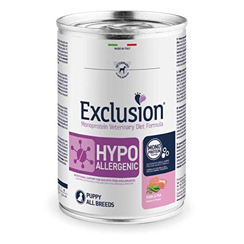 Exclusion Diet Puppy con Maiale e Piselli  - 6 barattoli da 400 gr