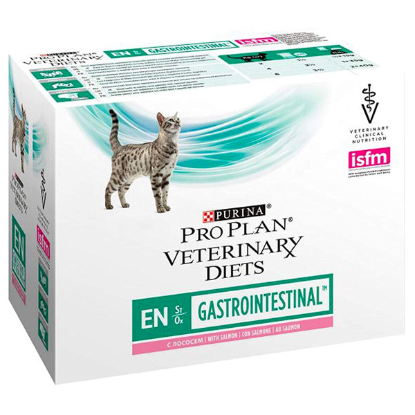 ProPlan Veterinary Diets EN - Gastrointestinal al Salmone  - 10 bustine da 85gr