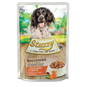 Stuzzy dog Cibo umido per cani da 100gr vari gusti - Gusto Tacchino e Carote