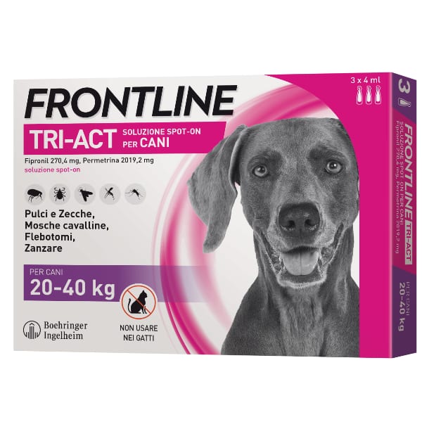 Frontline Tri-Act Spot-On 3 Pipette - 3 Pipette | Cane L (20 - 40 Kg)