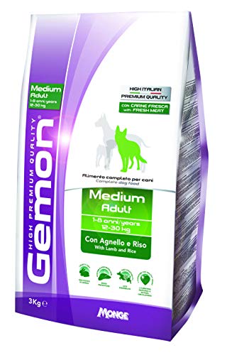 Gemon Dog Medium Adult con Agnello e Riso - Sacco da 3 kg